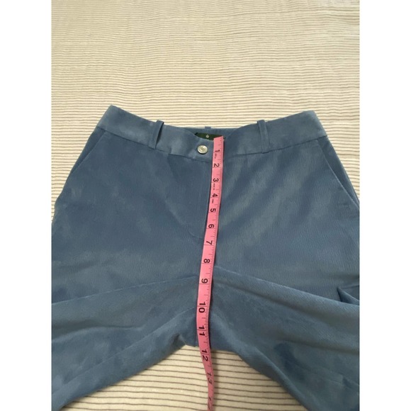 NWT Mustique Flared Fit Trousers Blue Corduroy Pants 36 6 - Picture 4 of 11